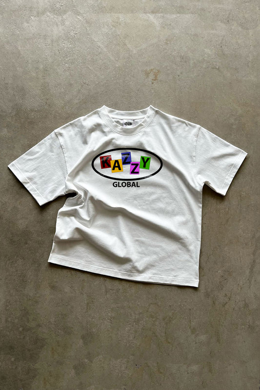 regular t-shirt white letters soup
